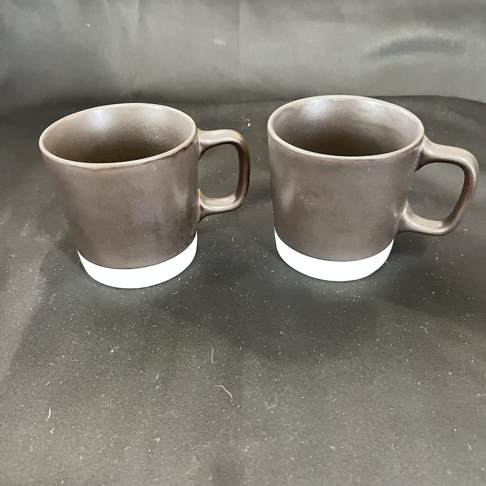 Starbucks Brown Ceramic Coffee Mug Set of 2 14oz Minimalist Matte Earthtone